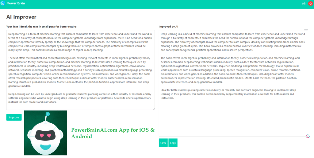 chat gpt to improve text