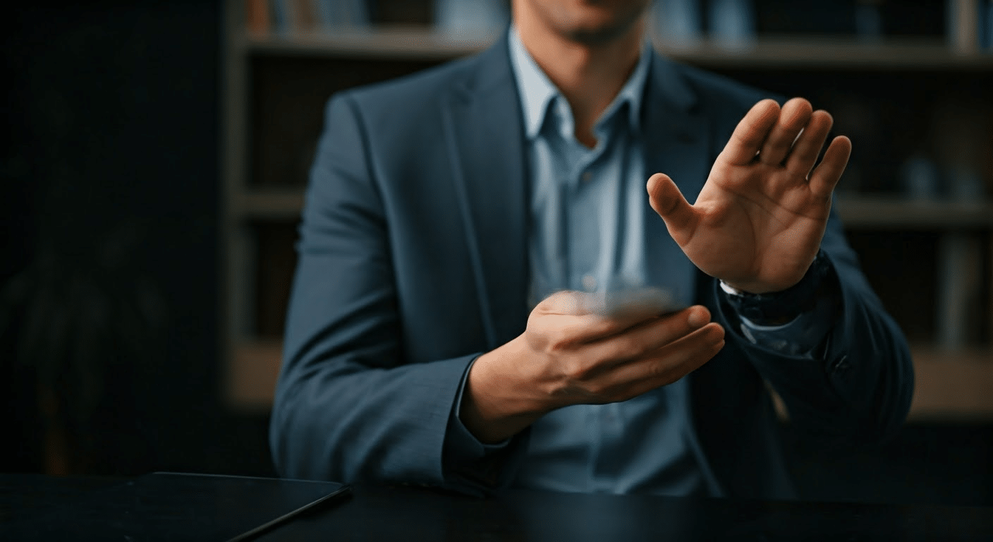 Group interacting with Arabic to English tool in office