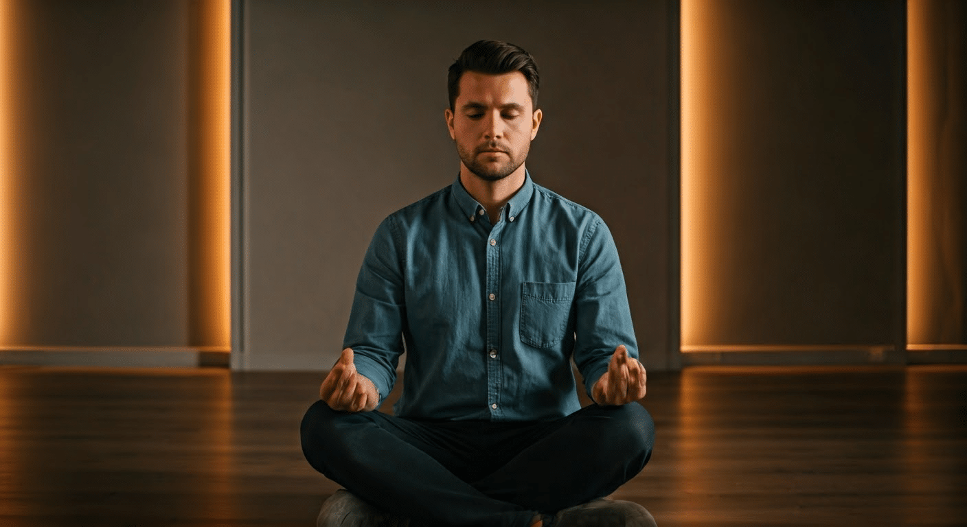 how to do meditation - close-up of hands in gyan mudra during meditation