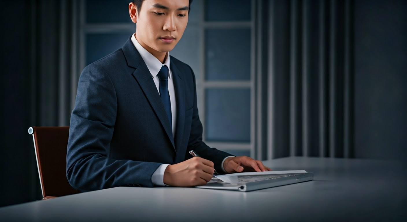 Individuals interacting with translation software in office